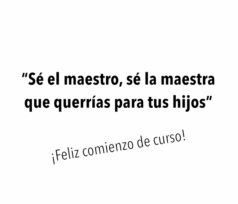 ¡Feliz comienzo de curso!
